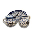 035 286 301 Bunzlau Roomstel Kleine Suikerpot&Melkkannetje 1771X Melk & Suiker 035 286 301 Bunzlau Roomstel Kleine Suikerpot&Melkkannetje 1771X Melk & Suiker